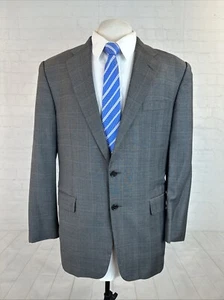 Hickey Freeman Men’s Blazer 42R Gray Plaid LORO PIANA Tasmanian Super 130s Wool - Picture 1 of 15