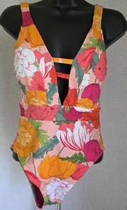 Trina Turk Womens Swimsuit Size 6 V Neck One Piece - Picture 1 of 24