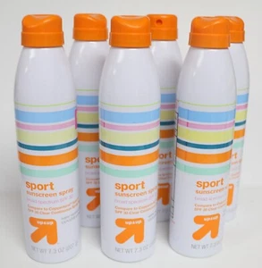 LOT of 6 BOTTLES UP & UP SPORT SUNSCREEN CONTINUOUS SPRAY BROAD SPECTRUM SPF 30 - Picture 1 of 4