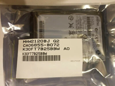 Fujitsu MHW2120BJ G2 120GB SATA 2.5" HD CA06855-B072 Rev. A 0EFEDA-0000001A - Image 1 of 3