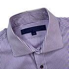 Mint! M Lord Willy's Lavender Mini Stripe Spread Collar Cotton Shirt