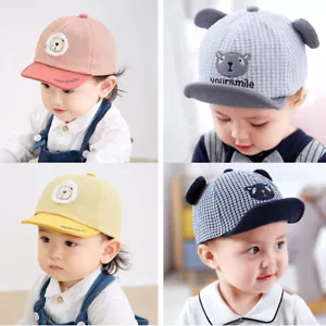 Cute Baby Boy Girl Spring Summer Baseball Cap Soft Brim Snapback Sun Visor Hats - Picture 1 of 26