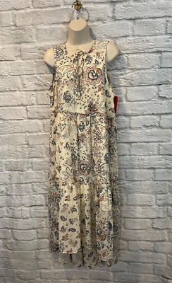 Vestido Xhilaration Alto Bajo Cachemira Floral Sin Mangas Con Cordones en Niveles Talla XXL NUEVO CON ETIQUETAS Foto 1 de 4