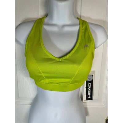 Sutiã esportivo HEAD impacto médio Dri-Motion Racerback roupa ativa top XS - Imagem 1 de 3