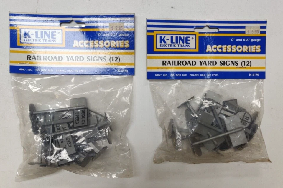 K-Line K-4179 Eisenbahnlinie Hof Zeichen O-O27 Anzeige 12pcs / Packung Set Mit 2 - Bild 1 von 1