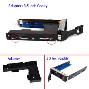 3.5" to 2.5" HDD Caddy Adapter 651314-001 For HP ProLiant DL360p DL380p G8 G9 UK - Afbeelding 1 van 17