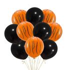 12 MÉLANGE ballons de fête tigre et noir plat Bengals thème football à rayures orange