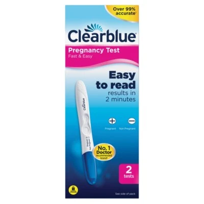2 x Clearblue Test di Gravidanza Veloce e Facile da Leggere Risultati in 2 Minuti  - Immagine 1 di 4