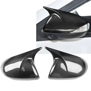 1Pair Carbon Fiber Rearview Mirror Cover For Mazda 3 Axela 2010-2013 2011 Black - Picture 1 of 13