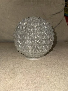 MCM Clear Glass Ball Lamp Globe Shade 3.5” Fitter 6” - Picture 1 of 6