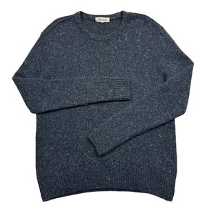 Madewell Men's Black Donegal Sweater Merino Wool Blend Pullover Alpaca Size L - Picture 1 of 13