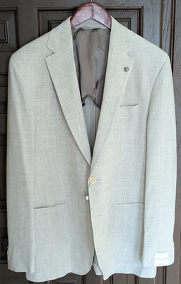 JACK VICTOR Hampton Wool Blend Sport Coat, Light Grey, Size 42 R - Image 1 of 4