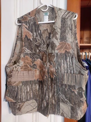 Vintage Ozark Trail Vest Men XL Zip Hunt Game Pocket Real Tree Nylon Game Bag - Image 1 of 4