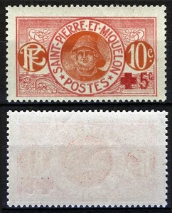 Saint-Pierre et Miquelon 1915, 5+10c Rotes Kreuz postfrisch, Yv 105 - Bild 1 von 1