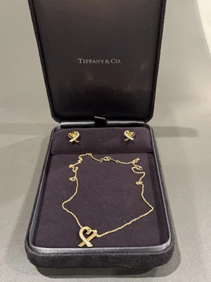 Tiffany & Co. Yellow Gold Diamond Paloma Picasso Loving Heart Earrings necklace  - Image 1 of 4