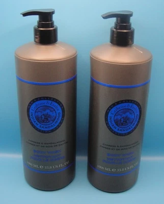 2 CRABTREE & EVELYN Men's Lot INDIAN SANDALWOOD Cypress BODY WASH 33.8oz $0 SHIP - Image 1 of 4