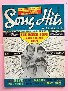 Song Hits magazine July 1966 Beachboys centerfold, The Kinks, Who, Paul Revere - Picture 1 of 10