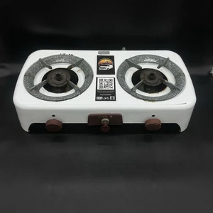 Vintage Primus 535 White Enamal Two Burner Camp Cooker Made In Sweden - Picture 1 of 11