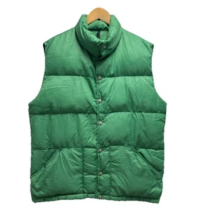 The North Face 70s Men's L Green Snap Goose Down Pre Nuptse Gorpcore Puffer Vest - Picture 1 of 10