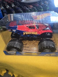Mattel Hot Wheels Monster Jam 2017 SPIDER-MAN 1:24 Scale Monster Truck - Picture 1 of 6