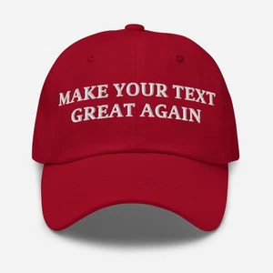 Cappello Make Your Text Great Again UK, berretto stile MAGA ricamato personalizzato - Foto 1 di 10