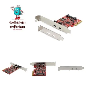 com 2-Port USB 3.2 Gen 2 PCIe Card, USB-C 10Gbps PCI Express 3.0 x4 Adapter, ... - Picture 1 of 6