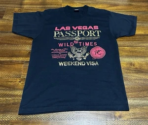 Rare Vintage Las Vegas Shirt Single Stitch 1989 Passport to Wild Times Gr. Large - Bild 1 von 8