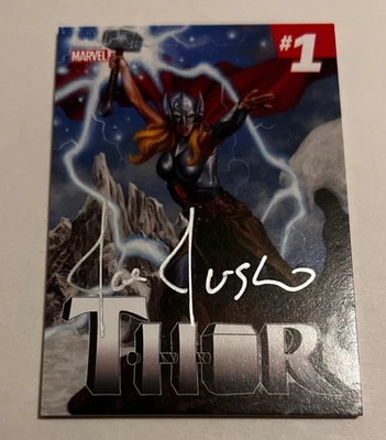 2016 Marvel Masterpieces What if? Autograph #52 Female Thor 2/10 NM/M - Image 1 of 3