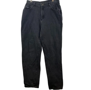 Lee Womens Jeans Size 14M Black Cotton Classic Fit Denim Tapered Casual Ankle - Picture 1 of 11