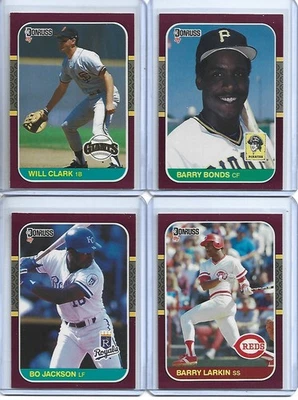 1987 Donruss Opening Day Baseball Complete Set 1-272-Bonds/Larkin/B.Jackson RC - Image 1 of 4
