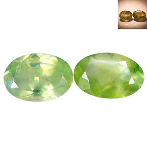 0.67 Ct (2 Pcs Pair) Green Changing to Red (Under UV Light) Natural Alexandrite - Picture 1 of 5