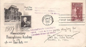 1064 Pennsylvania Academy Arts- Artcraft FDC- Forwarded with postal markings - Picture 1 of 2