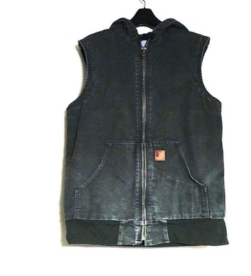 Chaleco de pato Carhartt verde musgo altamente desgastado caqui personalizado... - Imagen 1 de 4