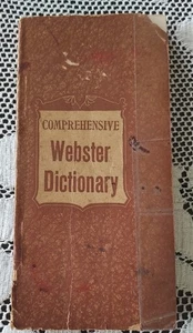 Antique Webster Comprehensive Dictionary 1899 Vest Pocket Vintage Softcover Book - Picture 1 of 9