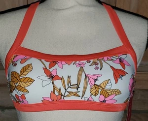 Xhilaration Orange White Pink Floral Swim Stop Swimsuit Size XS NWT *S24 - Picture 1 of 3