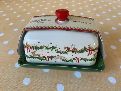 NUEVO Plato de Mantequilla Cath Kidston London Navidad Cerámica Foto 1 de 4