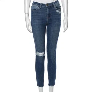Jeans skinny Frame Le High skinny invecchiato denim lavaggio medio - Foto 1 di 6