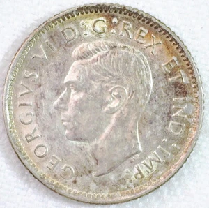 1941 Canada 10 Cent Dime Brilliant Uncirculated Silver Coin George VI  - Picture 1 of 2