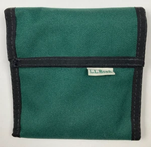Vintage LL Bean dreifach faltbare Canvas Fliegenschnur Geldbörse grün - Bild 1 von 11