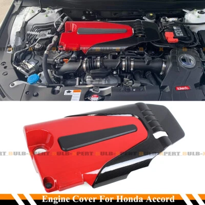 FOR 18-2022 10TH GEN HONDA ACCORD 1.5T RED BLACK TYPE-R STYLE ENGINE VALVE COVER - Image 1 of 4