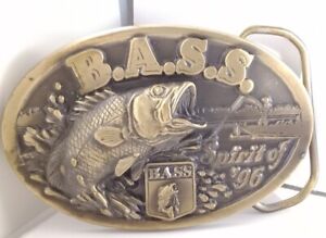 Bass Spirit Of '96 Brass Buckle Made USA 