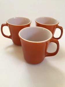  Corelle Corning Juego de 3 tazas de café naranja quemado tazas vaso de leche vintage - Imagen 1 de 9