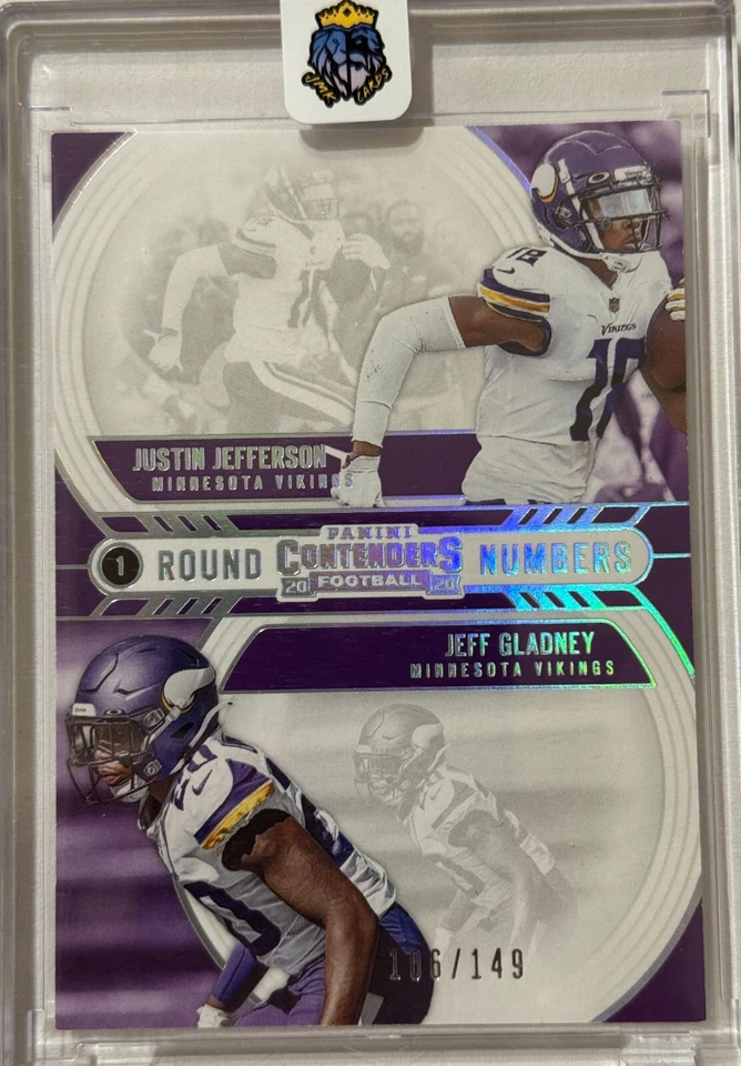 🔥 Justin Jefferson numbered Rookie Card 2020 Panini Contenders 106/149 🔥 - Image 1 of 2