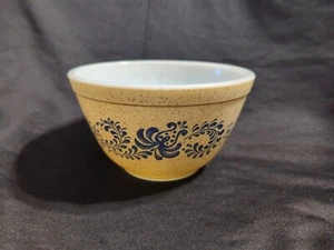PYREX Homestead Blue Mixing Bowl, #401, 1 1/2 Pint, 5 3/4"D, Vintage- PRE-OWNED  - Picture 1 of 17