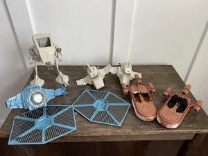 Vintage Star Wars Kenner Vehicle Parts Repair Lot: AT-ST Tie Fighter Speed Racer - Picture 1 of 24