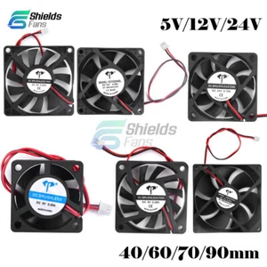 DC 5/12/24V 2 Wire Silent PC Computer Case DC Cooling Fan 4/6/7/9cm 0.15-0.20A - Bild 1 von 40