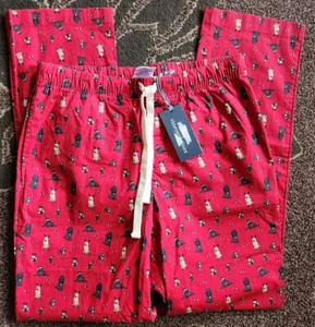Vineyard Vines Neu mit Etikett Herren Freunde roter Samt Hunde bedruckt Urlaub Lounge Hose S - Bild 1 von 8