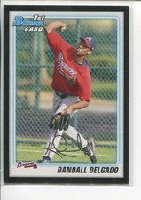 2010 Bowman Prospects Black Randall Delgado BP59 Atlanta Braves