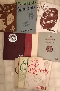 Sidwell Friends Quaker School Yearbooks & Quarterlies 1952-1955 Lot Of 12 NICE! - Picture 1 of 10