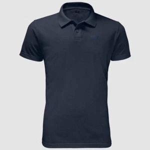 Jack Wolfskin Men's Pique Polo Shirt - Night Blue - Picture 1 of 5